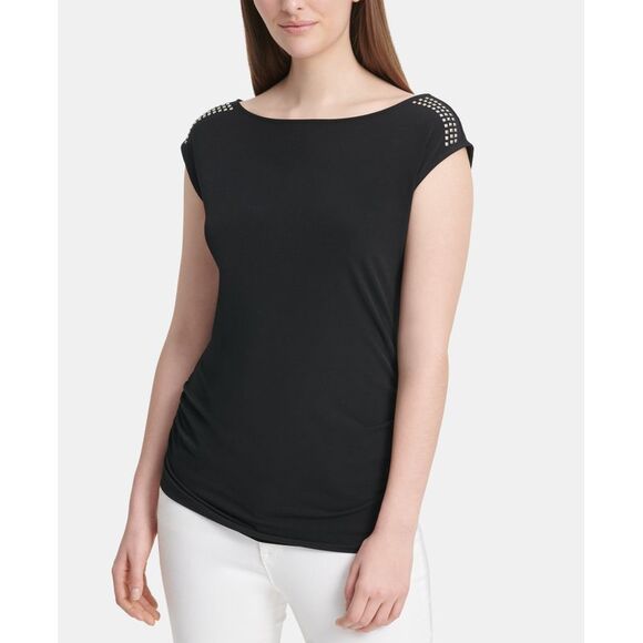 DKNY Studded Cap Sleeve Top - Picture 1 of 1